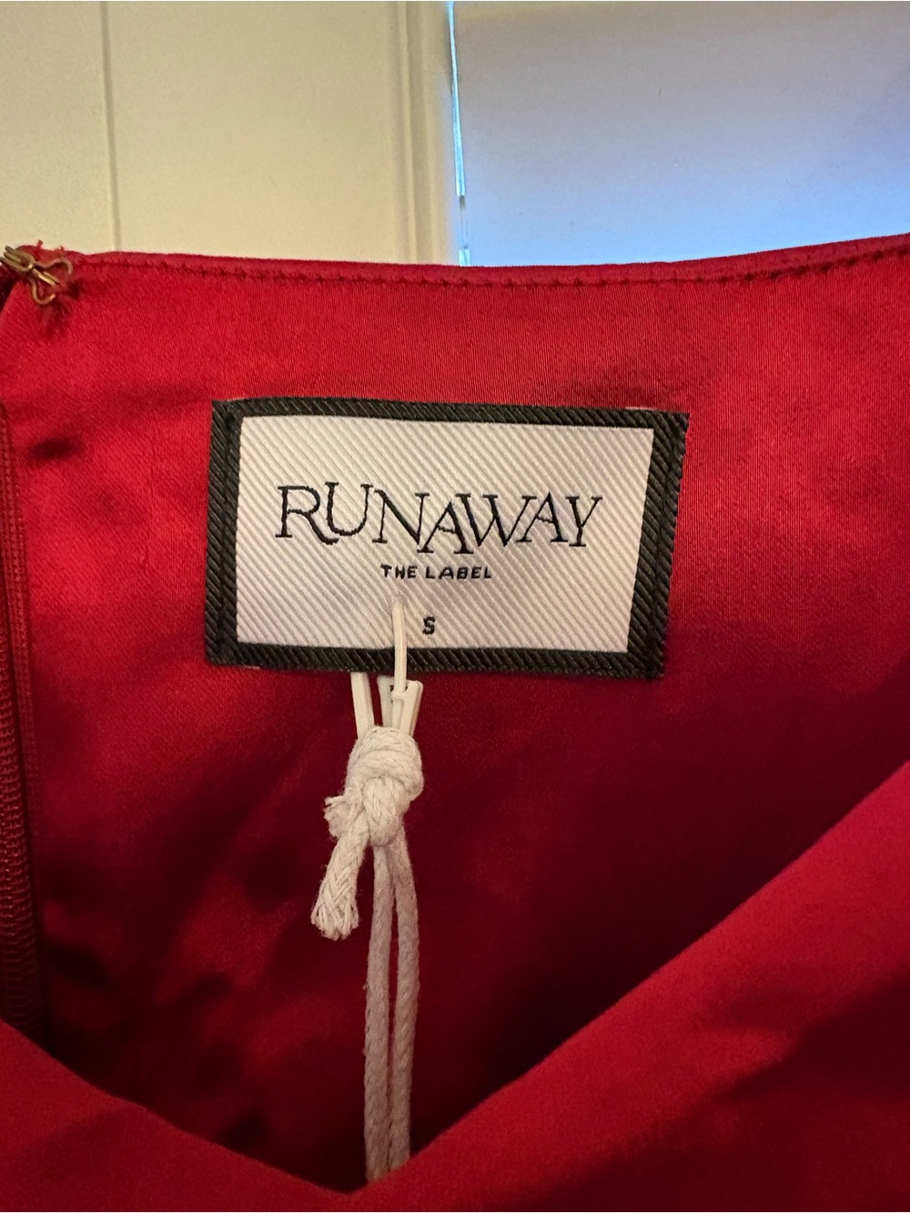 NWT Runway The Label Margot Red Satin Cowl Neck Dress - Picture 4 of 7